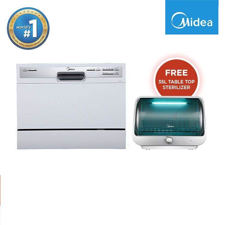 Midea Table Top Dishwasher WQP63607 6 Program, 6 Place Settings
