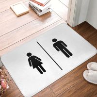 【cw】 Woman Man Restroom Sign Doormat Rug Footpad Non slip Entrance Bedroom Absorbent Dust Removal ！