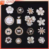 QIAO 5PCS สาว ผู้หญิง ไข่มุก Rhinestone เสน่ห์การตกแต่งรองเท้า อุปกรณ์รองเท้า เครื่องประดับแฟชั่น เสน่ห์รองเท้า