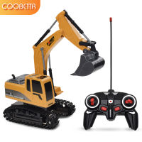 AHlmsm RC รถขุด Bulldozer ของเล่น1:24รถบรรทุกเครนยานพาหนะไฟฟ้า RTR เด็กของขวัญมินิการควบคุมระยะไกลโลหะผสมพลาสติกวิศวกรรมรถการถ่ายโอนข้อมูล