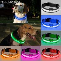 ✧☞♨ Adjustable Led Glowing Dog Collar Light Anti-Lost Collar Night Luminous Collar Battery Replace Dog Safety Necklace Pet Supplies