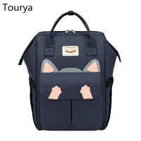 Tourya Fashion Waterproof Women Backpack Shoulder School Bags For Teenagers Girls Travel Bagpack Laptop Rucksack Bookbag Mochila