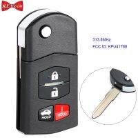 【✔】 islwpi KEYECU Mazda 6 RX-8 2005 2006 2007 2008เปลี่ยนรีโมทคอนโทรลรถ Key Fob 313.8MHz 4 FCC ID KPU41788