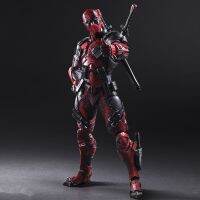 Figur Deadpool Play Arts ซุปเปอร์ฮีโร่เวดวินสตันวิลสัน BJD Mainan โมเดล Tokoh Aksi 26Cm Dekorasi Rak Buku Boneka Dapat Dikoleksi