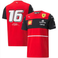 2023 new arrive- xzx180305   Scuderia FERRARI2023 2023 2023 Team Charles Leclerc T-Shirt Team Formula 1 Race Short Sleeve