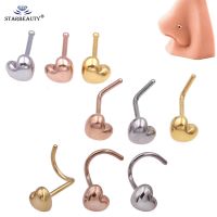 1PC New Arrival Cheap 4mm Heart Nose Piercing Cartilage NosePiercing Stud Thin Small Nose Ring Hoop Fashion Jewelry