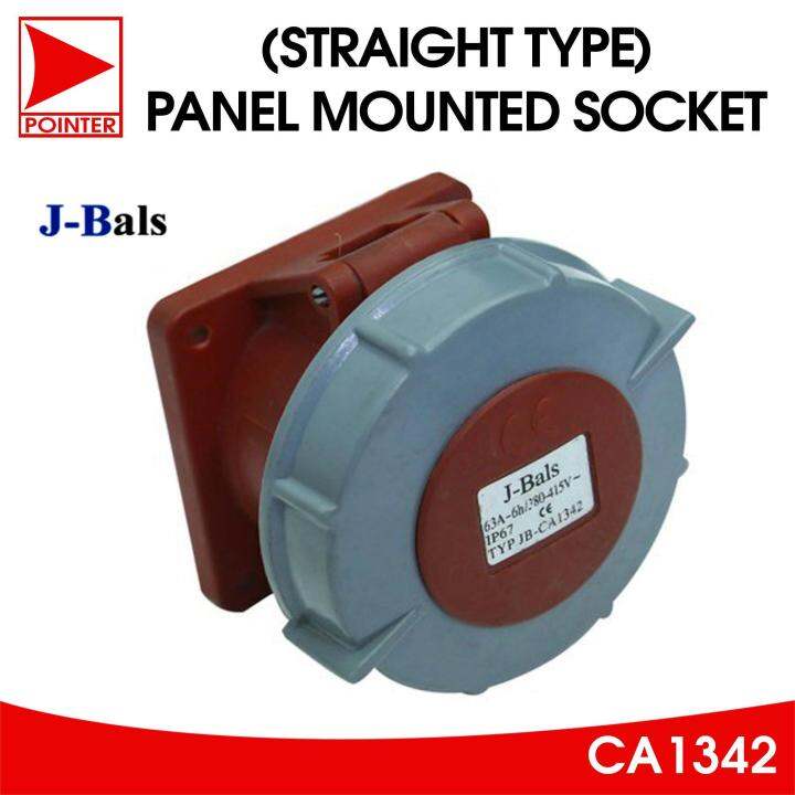 JBals Industrial Panel Mounted Socket IP67, 415V / 3P + E (4 PIN