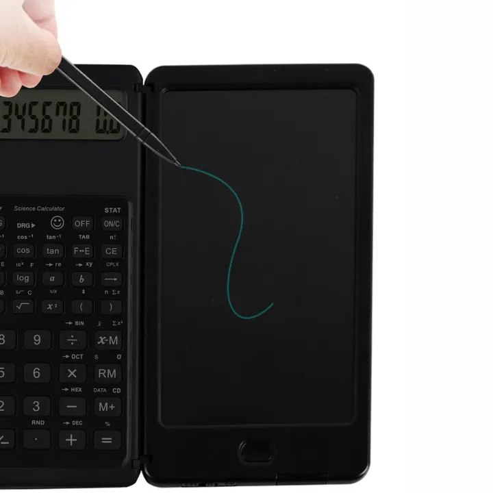 with-lcd-writing-pad-calculator-basic-calculator-10-bit-display-touch-pen-one-click-erase-button-portable-foldable-design-calculators