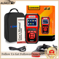 【MotorrTop】KONNWEI KW850สแกนเนอร์ OBDII Auto เครื่องอ่านโค้ดวินิจฉัยตรวจสอบไฟเครื่องยนต์เครื่องมือสแกนสำหรับรถยนต์ OBDII หลังจาก1996