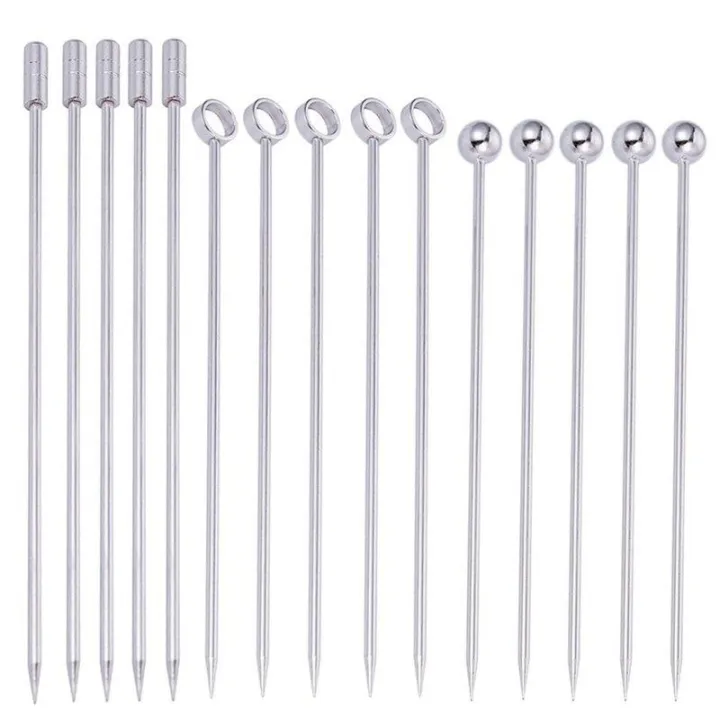 Stainless Steel Cocktail Picks Martini Picks Set (Pack of 15) Lazada PH