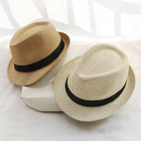 Hats shop9 หมวกสานชาย ทรงไมเคิ้ล แต่งคาดดำ สินค้าพร้อมส่ง B080