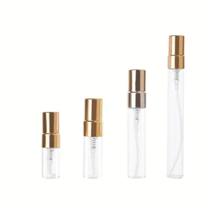 ✠❀ 2ML 3ML 5ML 10ML Clear Portable Mini Perfume Glass Bottle Empty Cosmetics Bottle Sample Test Tube Thin Glass Vials Travel Tool