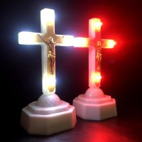 ❀■✶ 1PC LED Light Christ Jesus Cross Family Church Prayer Decoration Church Small Night Light Luminous Lighting Souvenir