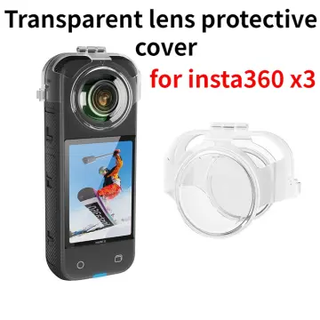 For Insta360 X3 Sticky Lens Guards Screen Tempered 9H Optical Glass Lens  Protector Cap Cover for Insta 360 X3 Action Camera Waterproof Anti-scratch