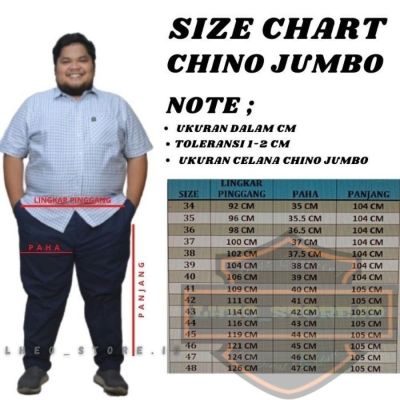 PRIA KATUN Big Size - Chino Pants Men Big Size Jumbo Original Cotton Material Twill Slimfit Chinos Long Big Size Jumbo Male Men