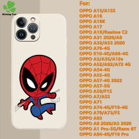 มาร์เวลสไปเดอร์แมนเคสโทรศัพท์รูปการ์ตูนสำหรับ OPPO A1โปร A15 A15S A16 A16K A5 A17 A1K C2 A31 A92 A32 A72 A76 A57 A74 A71 A53 A36 A96-4G A57-5G A59 A3S A12e A54 A79 A7 a73 A83 F5 A9 A5 2020 A94-4G เคสฝาครอบ TPU กันกระแทก2020