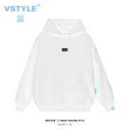 FULL BOX Áo Hoodie Basic Logo Vstyle Unisex LocalBrand - Trắng