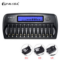 (สินค้าเฉพาะจุด) 12-Bay Fast Smart Charger จอแสดงผล LCD ในตัว IC Protection เครื่องชาร์จแบตเตอรี่อัจฉริยะสำหรับแบตเตอรี่ AA AAA Ni-MH NiCd 1.2V 。《 Suggest Order 》