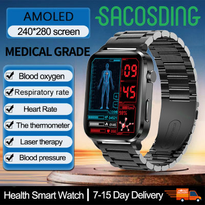 Painless Non-invasive Blood Sugar Smart Watch Mens Laser Treatment Health Blood Pressure Sport Smartwatch Women Glucometer Watch