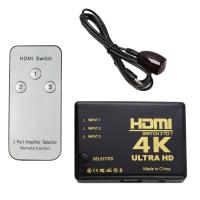 Ultra HD 4K x 2K HDMI Switch 3x1 3 Port Switcher Selector 3D 1080p w/ IR Remote Adapters Adapters