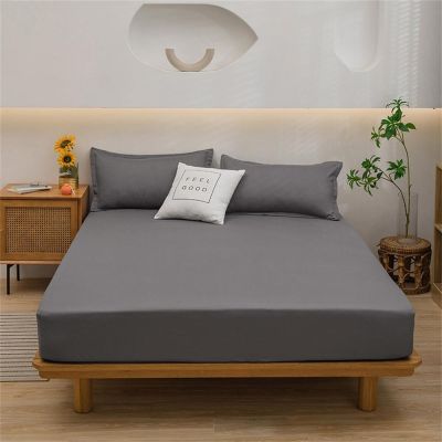【CW】 Cotton Elastic Fitted Bed Sheet Soft and Thick Mattress Cover Adjustable Linens Protector for King