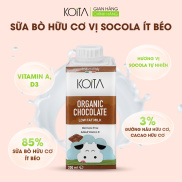 Date Ngắn Sữa Bò Hữu Cơ Vị Cacao Nguyên Chất Ít Béo KOITA Bổ Sung Lợi