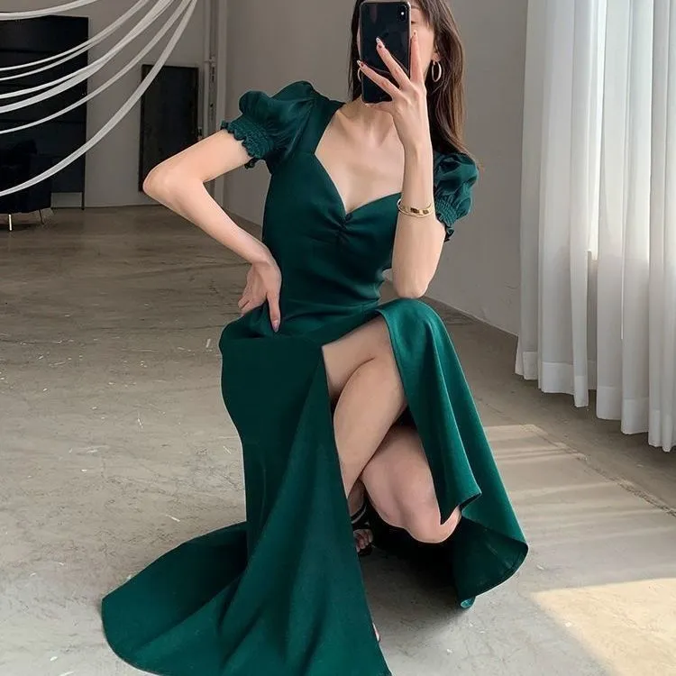 Wrap Around Dress Gown Maxi Dress With Slit Top Modern Filipiniana For  Women Long Semi Bodycon Formal Side Fit Dresses Red Filipinana Plus Size  Fitted Casual Style Sage Green Emerald Mint Eyelet