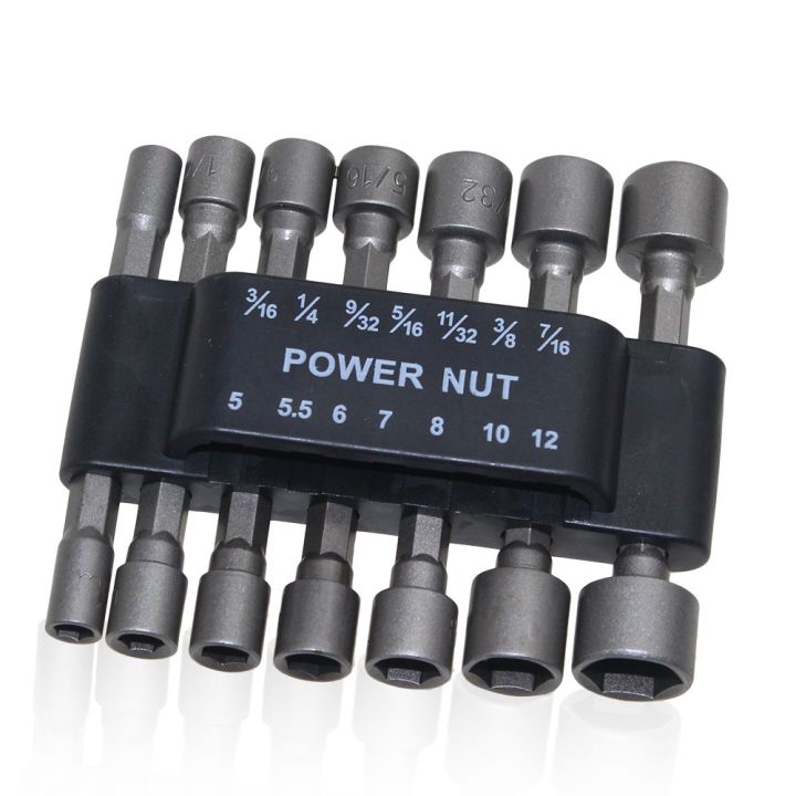 ninthworld-14pcs-power-nut-driver-set-dual-metric-amp-standard-sae-1-4-quot-shank-screwdrivers-nutdrivers-nut-driver-socket-bits-drill