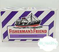 Fishermans Friend Sugar Free Blackcurrant ฟิชเชอร์แมนส์ เฟรนด์ ชูการ์ฟรี กลิ่นแบล็คเคอร์แรนท์ สีม่วง-ขาว (25 กรัม/ซอง) [24 ซอง]