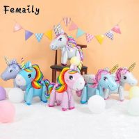 1pc 57cm Rainbow Unicorn Balloons Foil Figures Unicorn Party Decor Birthday Decoration Ballon Party Favors Baby Shower Girl Boy Balloons