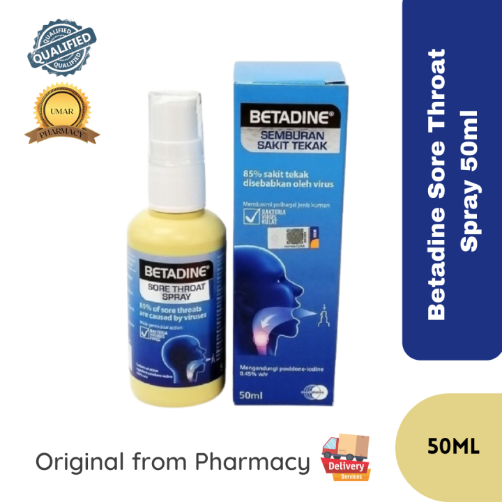 Betadine Spray Sakit Tekak (Sore Throat Spray) 50ml Lazada