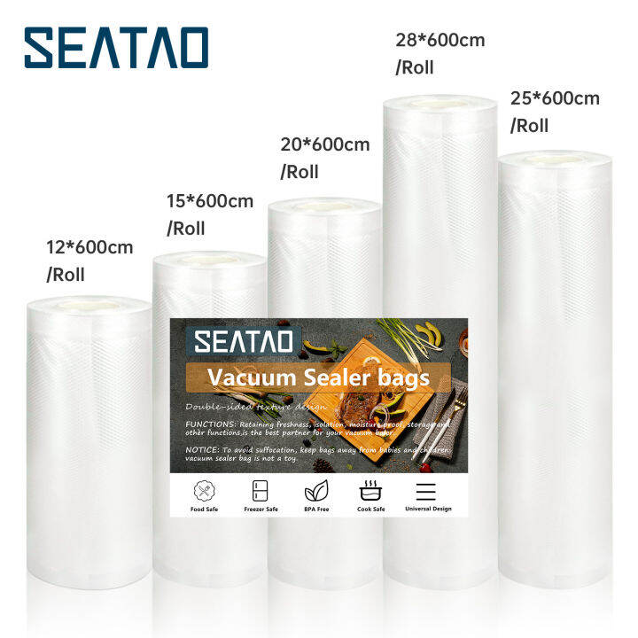 Seatao Food vacuum sealer plastic Roll Bags BPA for Food Storage Sealer