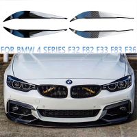 2ชิ้น ABS Gloss Evil Headlight Eyebrows Eyebrows สำหรับ BMW 4ชุด F32 F33 420D 420I 425D 430I 435I ปรับแต่ง2013-2021