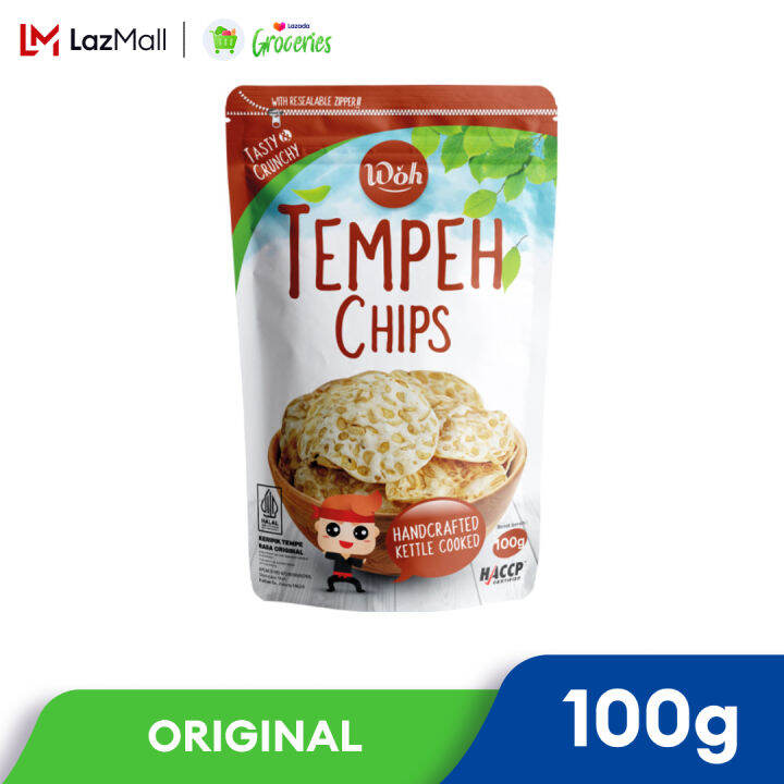 Woh Tempeh Chips Original (Halal Certified) Lazada