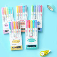 5 Colors Zebra Double Head Midliner Highlighter Pen Art Textmarker Set Markers for School Supplies Cute Japanese Stationery WKT-Yuerek