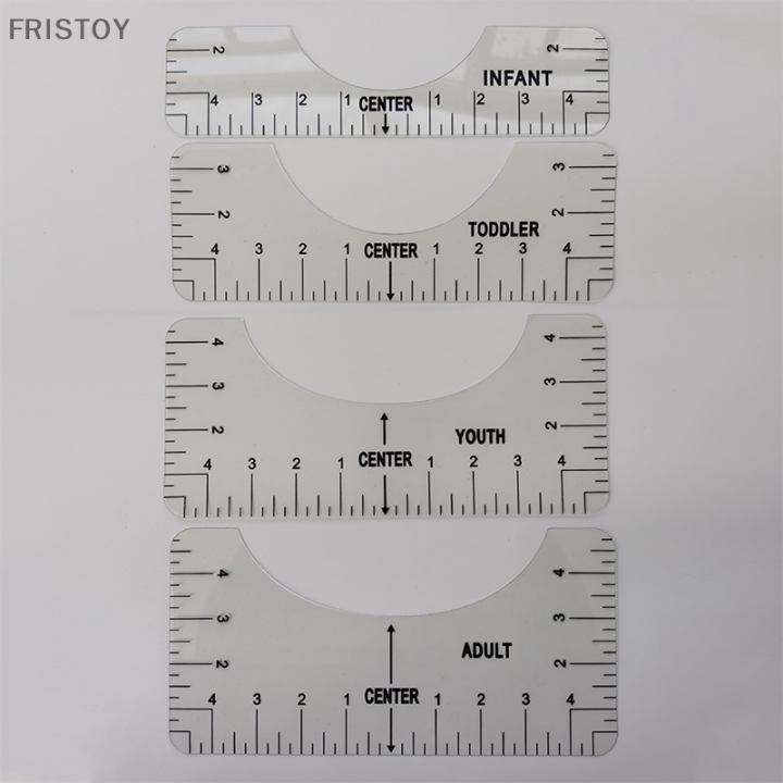 fristoy-4-pcs-เสื้อยืดคู่มือการจัดตำแหน่งไม้บรรทัดเสื้อยืดการจัดตำแหน่งเครื่องมือสำหรับการออกแบบศูนย์