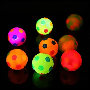 Glowing Ball Dog Light Up Toy Led Flashing Interactive Rubber Ballsb Dog  Chew Toys Teeth Cleaning Toys For Small Large Dogs