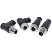 ：”{》： 1Pc M12 Sensor Connector Waterproof Straight Angle Male Female Screw Threaded Plug Coupling 3 4 5 8 Pin