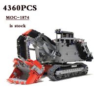 ✁ jiozpdn055186 Excavator Loading Transport Trailer MOC-1874 Blocks 42100 Compatível RH400 Modelo De Brinquedo Montagem Gift 4360Pcs