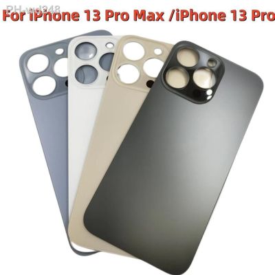 Big Hole Back Glass For iPhone 13 Pro Max/ 13 Pro Battery Cover Rear Door Housing Case Replacement Parts