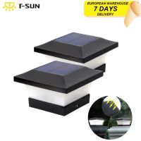 ℡✺❀ T-SUNRISE 1pc/2pc/4pcs Solar Light Fence Light IP65 Outdoor Solar Lamp For Garden Decoration Gate Courtyard Cottage Solar Lamp