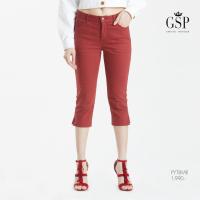 GSP Jeans Young Color Jeans กางเกงยีนส์ขาสี่ส่วน สีแดงเลือดหมู กางเกง กางเกงขายาวผญ กางเกงขายาว (PYT8MR)