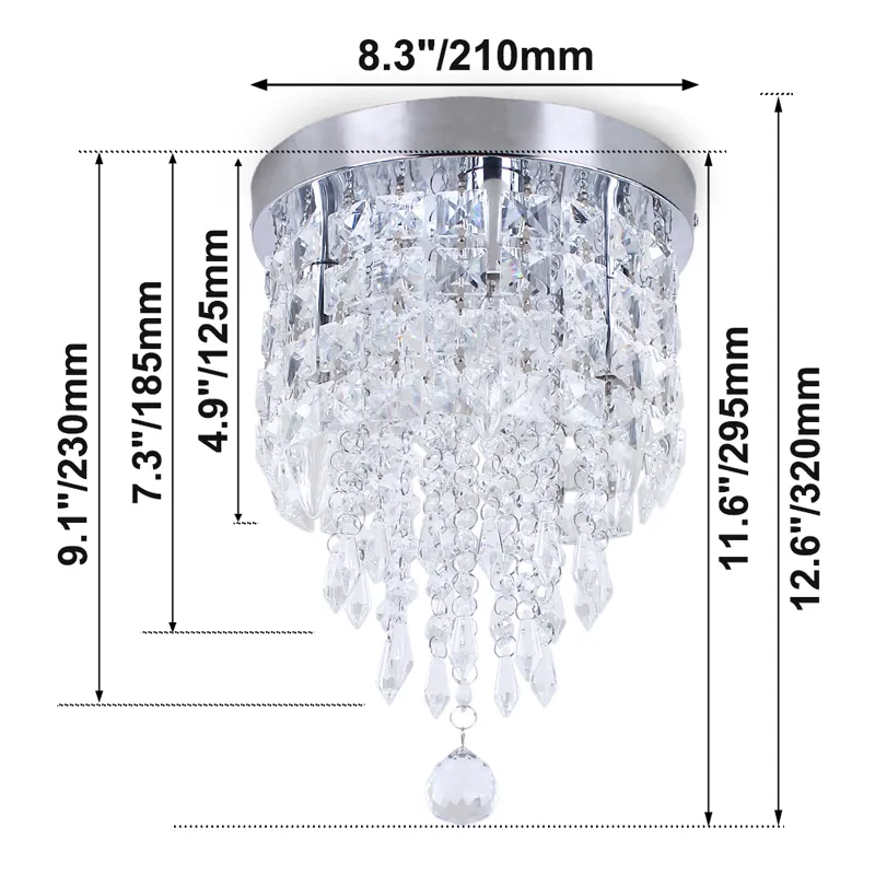 Modern Silver Round Crystal Chandelier, Can You Make A Chandelier Longer
