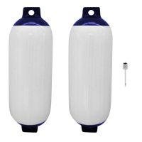 ❄ gswe 2PCS Inflatable Boat Buoy Yacht Fenders UV Protection Ribbed Accessories