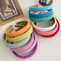 【YF】 2021 New Women Girls Cute Colorful Sponge Hairbands Sweet Simple Headband Hair Decorate Hoops Headwear Fashion Accessories