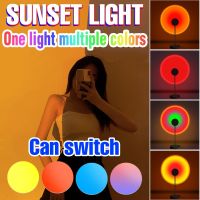 LED USB Sunset Lamp Projection Light Atmosphere Led Night Light Rainbow Bulb Table Lamp Wall Background 5V Decoration Lighting Night Lights