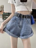 【hot】 GUUZYUVIZ Waist Wide Leg Denim Shorts Loose Hemmed Short Jeans Feminino