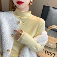 [COD] 2023 spring new half-high collar bottoming womens inner sweater and autumn all-match outer loose knitted top thin
