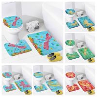 ✘ Non slip shower mat bathroom carpet shower beach style decoration water absorbing bathtub carpet toilet cover decoration cover