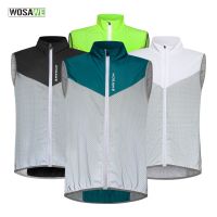 New WOSAWE High Visibility Cycling Vest Windbreaker Night Running Reflective Gilet Thin Breathable Jogging Fishing Sportsw